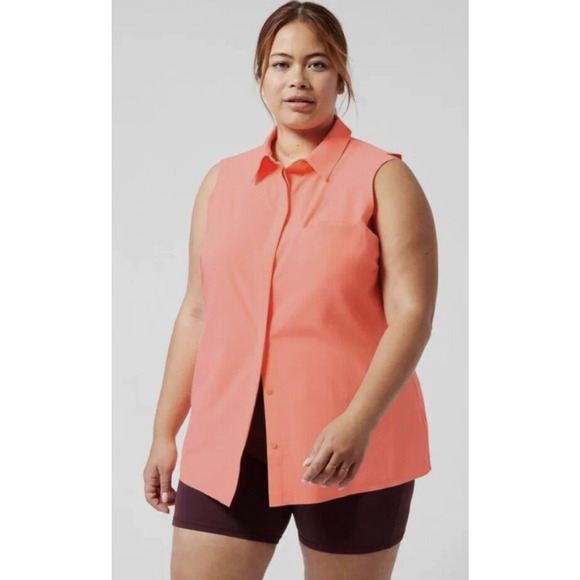 NWT ATHLETA Urbanite Tank Plus 3X | Sunset Glow‎ Orange Top #986335 - Picture 1 of 8